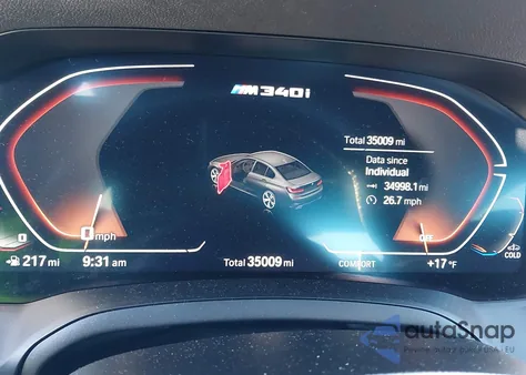 2022 BMW 3 Series M340I xDrive z USA, uszkodzony, nr VIN 3MW5U9J01N8C30444